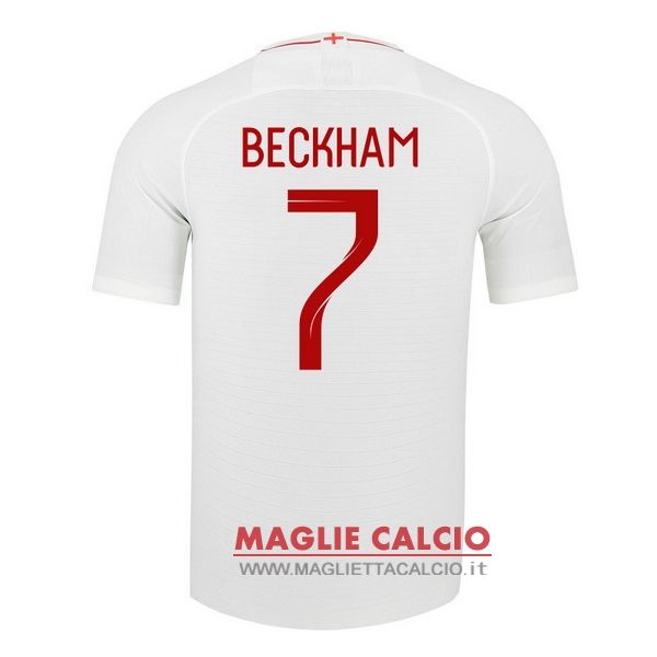 nuova maglietta inghilterra 2018 beckham 7 prima